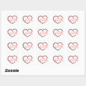 Dog Paws Red Heart Love Vierkante Sticker (Vel)