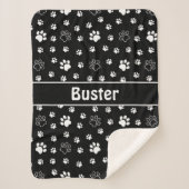 Dog Paws Sherpa Dog Blanket Deken (Voorkant)