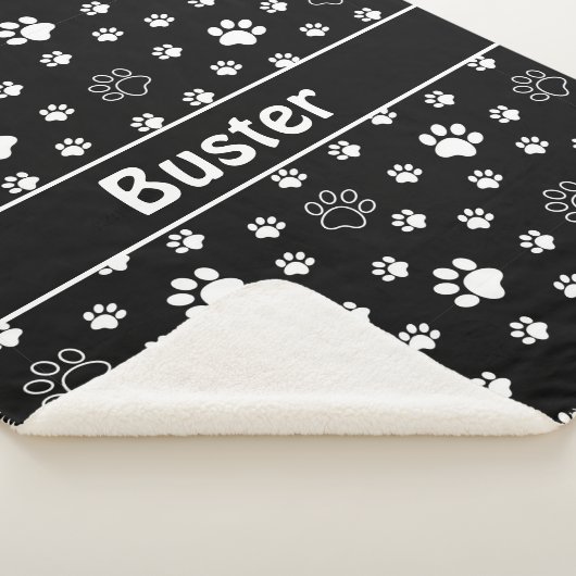 Dog Paws Sherpa Dog Blanket Sherpa Deken (3/4)