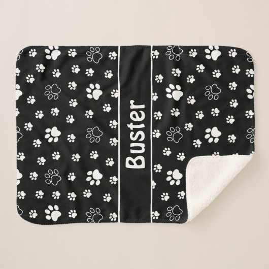 Dog Paws Sherpa Dog Blanket Sherpa Deken (Voorkant (horizontaal))