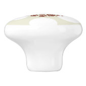 Dog Paws, Trails, Paw-prints, hart - bruin Keramische Knop (Zijkant)