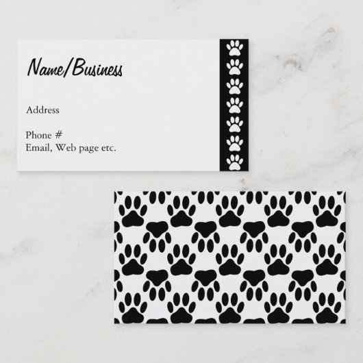 Dog Paws Visitekaartje (Voorkant / Achterkant)