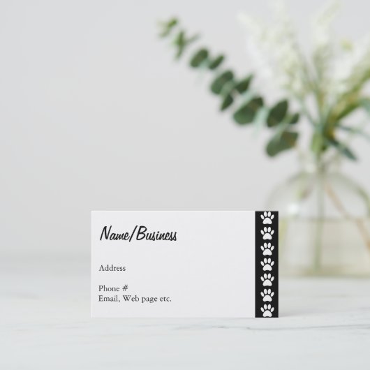 Dog Paws Visitekaartje (Staand voorkant)