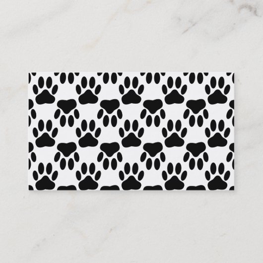 Dog Paws Visitekaartje (Achterkant)