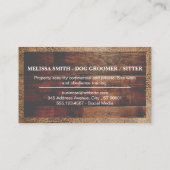 Dog Paws | Visitekaartje van hout (Achterkant)