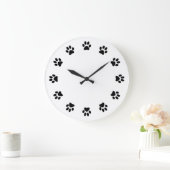 DOG PAWS WALL CLOCK GROTE KLOK (Huis)