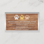 Dog Paws Wood | QR-code Visitekaartje (Achterkant)