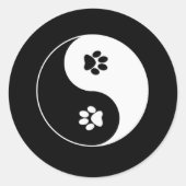 Dog Paws Yin Yang Sticker (Voorkant)