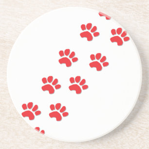 Dog Paws Zandsteen Onderzetter