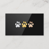 Dog Paws | Zwart gloss Visitekaartje (Voorkant)