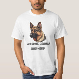dog pawsome german t-shirt