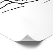 Dog Pees op Snowman Cartoon Poster (Hoek)