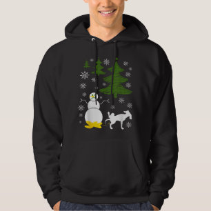 Dog Pees op Snowman Ugly XMas Sweater