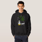 Dog Pees op Snowman Ugly XMas Sweater (Voorkant volledig)