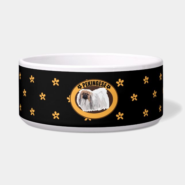 Dog pekingese voerbakje (Voorkant)