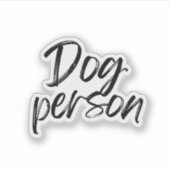 Dog Person Sticker (Voorkant)