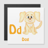 Dog personaliseer ABC: Letter D - Jouw namen toevo (Voorkant / Achterkant)