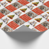 Dog Pet 2 Waterverf kerstboom foto's Cadeaupapier (Hoek)