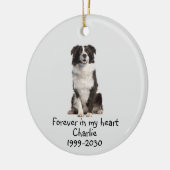 Dog Pet Animal Memorial - Aangepaste foto Keramisch Ornament (Links)