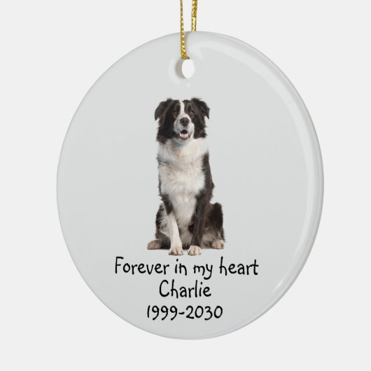 Dog Pet Animal Memorial - Aangepaste foto Keramisch Ornament (Links)