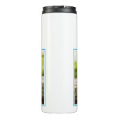 Dog Pet Blue Name en Photo Personalized Thermosbeker (Achterkant)