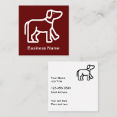 Dog Pet Care Thema Editable Vierkante Visitekaartje (Voorkant / Achterkant)