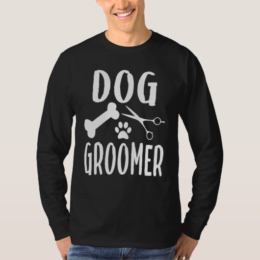 Dog Pet Cat Groomer Groomer Animals Taakschaar T-shirt (Voorkant)