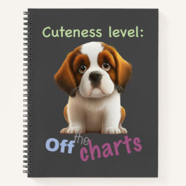 Dog Pet Cuteness Niveau Leuk Schattig Funny Quote Notitieboek