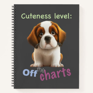 Dog Pet Cuteness Niveau Leuk Schattig Funny Quote Notitieboek