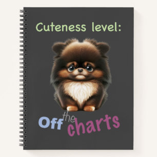 Dog Pet Cuteness Niveau Leuk Schattig Funny Quote Notitieboek