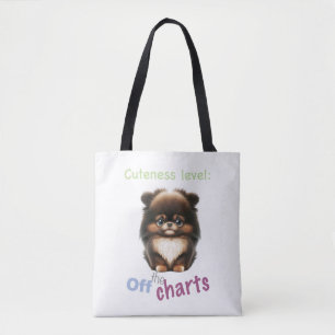 Dog Pet Cuteness Niveau Leuk Schattig Funny Quote Tote Bag