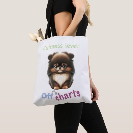 Dog Pet Cuteness Niveau Leuk Schattig Funny Quote Tote Bag (Dichtbij)
