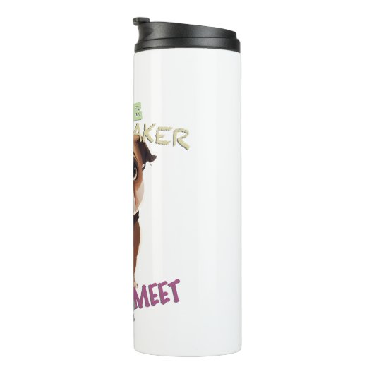 Dog Pet Cuttest Trouble Maker Leuke Schattige Grap Thermosbeker (Geroteerd rechts)