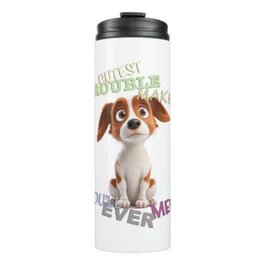 Dog Pet Cuttest Trouble Maker Leuke Schattige Grap Thermosbeker (Voorkant)