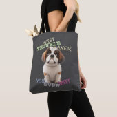 Dog Pet Cuttest Trouble Maker Leuke Schattige Grap Tote Bag (Dichtbij)