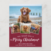 Dog Pet Foto Collage We houden van prettige kerst Briefkaart (Voorkant)