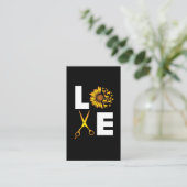 DOG Pet Grooming I Love My Sunflower Dog Gift Visitekaartje (Staand voorkant)