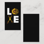 DOG Pet Grooming I Love My Sunflower Dog Gift Visitekaartje (Voorkant / Achterkant)