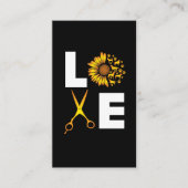 DOG Pet Grooming I Love My Sunflower Dog Gift Visitekaartje (Voorkant)