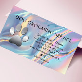 Dog Pet Grooming Service Holografisch Visitekaartje