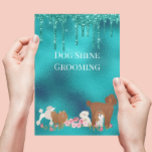 Dog Pet Grooming Sitting Business Glitter Flyer<br><div class="desc">Dit ontwerp kan op het gebied worden gepersonaliseerd dat door de foto en/of tekst te veranderen wordt verstrekt. Of het kan worden aangepast door de klik te kiezen om verdere optie aan te passen en de kleur van de achtergrond te schrappen of te veranderen, tekst toe te voegen, de tekstkleur...</div>