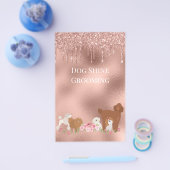 Dog Pet Grooming Sitting Business Glitter Flyer (Enkel)