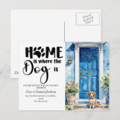 Dog Pet is verhuisd! Nieuw adres aankondiging (Voorkant / Achterkant)