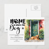 Dog Pet is verhuisd! Nieuw adres aankondiging (Voorkant / Achterkant)