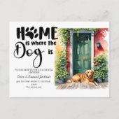 Dog Pet is verhuisd! Nieuw adres aankondiging (Voorkant)