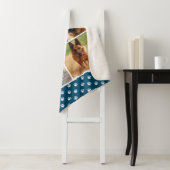 Dog Pet Lover Foto Collage Memorial Pawprint Sherpa Deken (In situ)