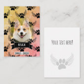 Dog Pet Memorial Aangepaste  stijl Notitiekaartje (Voorkant / Achterkant)