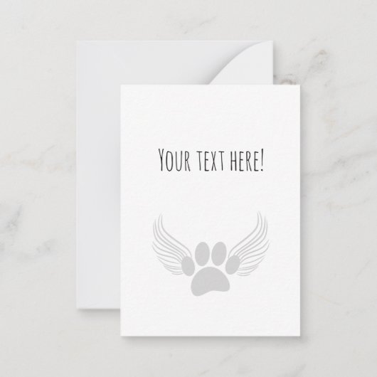 Dog Pet Memorial Custom Notitiekaartje (Achterkant)