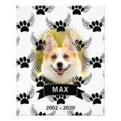 Dog Pet Memorial Custom Zwart-wit Foto Afdruk (Voorkant)