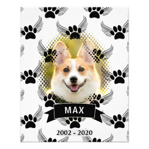 Dog Pet Memorial Custom Zwart-wit Foto Afdruk